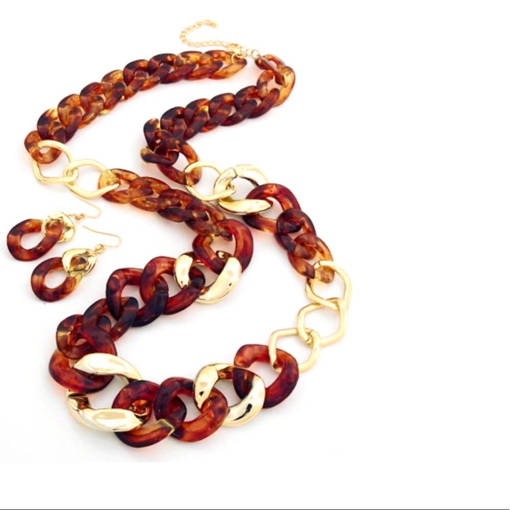 Amber and Gold Necklace